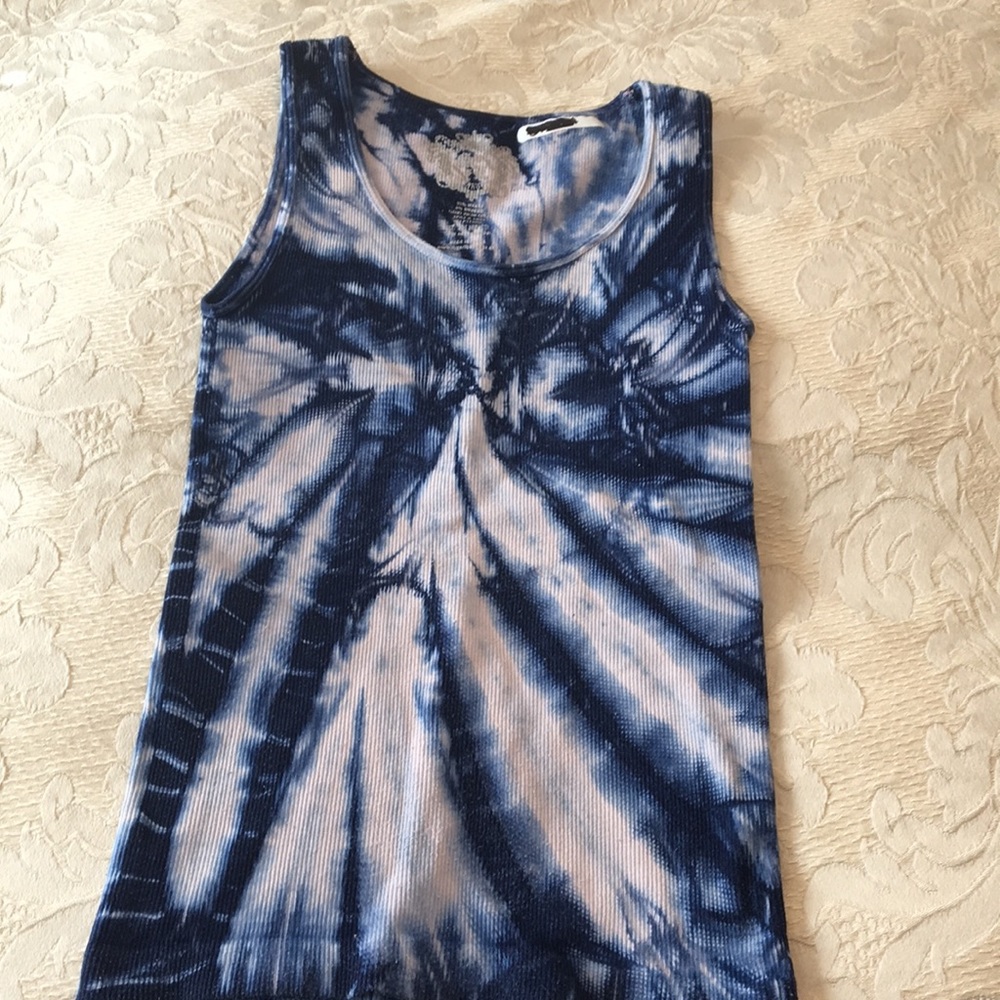 Tie dye tank top blue/pink
